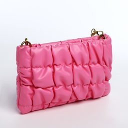 Сумка-клатч на молнии, длинная цепь, цвет розовый - Simaland фото 3