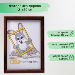 Фоторамка для фото 21×30 см Islands, орех, МИКС