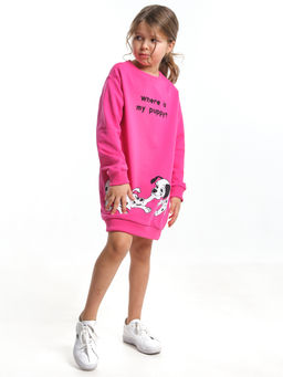 Платье с принтом из футера UD 7743 малина - Mini maxi фото 3