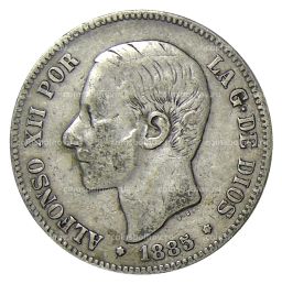 5 песет 1885 года Испания