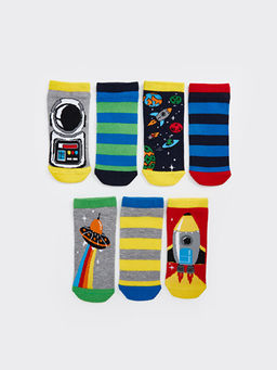 Desenli Erkek ?ocuk Patik ?orap 7li