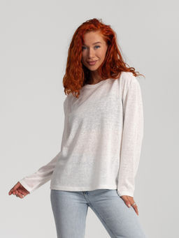 Лонгслив женский дэворэ МАЛИБУ БЕЛЫЙ - Domtrik фото 6