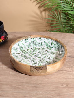 Блюдо «Оливковая ветвь», 25.5×25.5×6 см, дерево манго