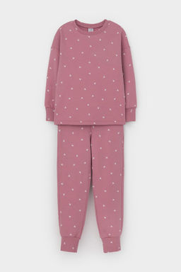 К 1581/пепельная роза,мини листики пижама дет