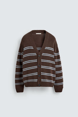 STRIPED JACQUARD CARDIGAN - Zara фото 7