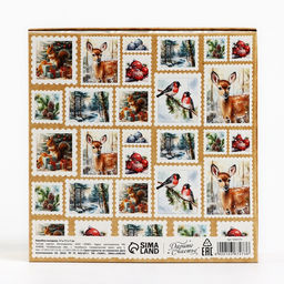 Цена за 2 шт. Коробка новогодняя складная «Ретро», 17×17×7 см