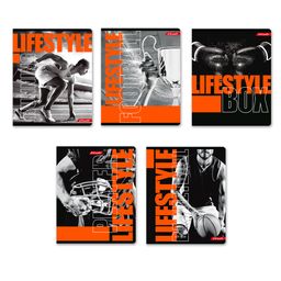 Светоч 96ТСК5_9_3_1 Тетрадь ученическая общая, неоновая краска, A5 96 л. на скобе 65 г/кв.м , белизна 100 % 5 шт. клетка 000346 Шаг к победе