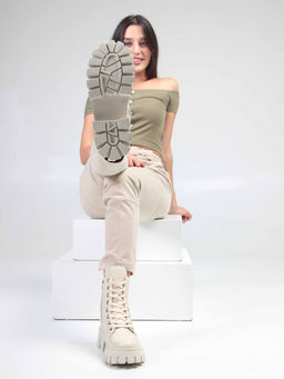 Ботинки 346.чанкиbe. Бежевый макс/Байка