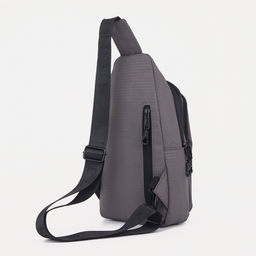 Сумка слинг мужская из текстиля, отверстие для наушников, цвет серый - Simaland фото 3