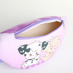 Сумка поясная «Друзья» для девочки, на молнии, сиреневая