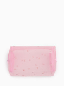 Косметичка дор Сердца, сетка 18*7,5*10, отд на молнии, розовый