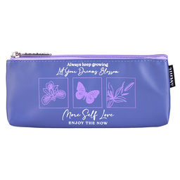 Пенал "Fashion" 21x8x3,5 см, треугольный для 45 предметов, на молнии, матовая антивандальная искусственная кожа, с подкладом