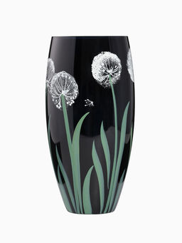 Ваза «Букет одуванчиков», h=30 см, d=15 см, стекло, чёрная