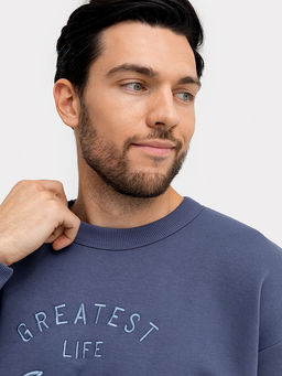 Джемпер мужской серо-синий - Mark formelle фото 4