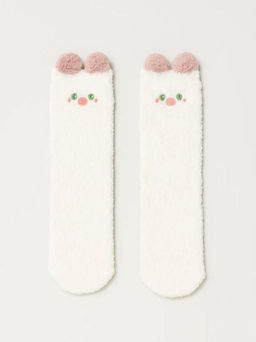 Носки iLikeGift Fluffy ears, white, мужские/женские евро размер 37-41