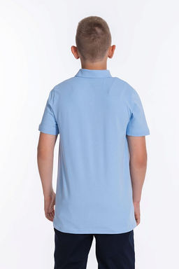 Футболка-поло М224104б голубой