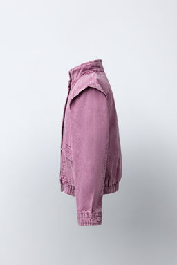 CAZADORA EFECTO LAVADO / Rosado oscuro