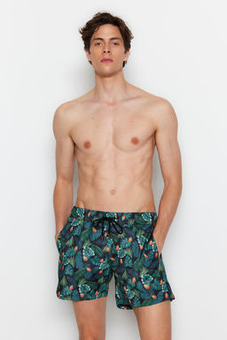 TRENDYOL MAN Yesil Tropik Bask?l? Standart Boy Mayo Deniz Sortu TMNSS21DS0013 - Trendyolmilla фото 2