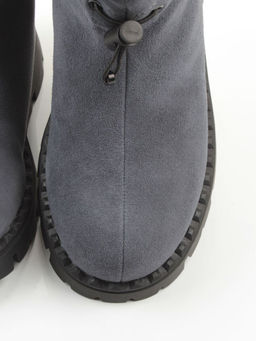 04-PAL273-3Z GRAY/BLUE Ботинки зимние женские (натуральная замша, 100% шерсть)