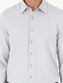 Gri Arm_rl_ Slim Fit Uzun Kollu G_mlek