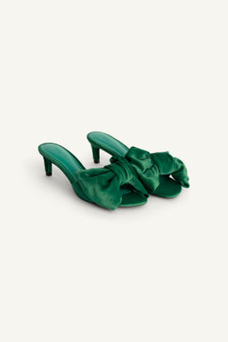 SANDALIA TAC?N MAXI LAZO LIMITED EDITION / Verde - Zara фото 4