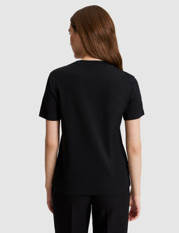 Siyah Regular Fit Bisiklet Yaka Basic Ti__rt
