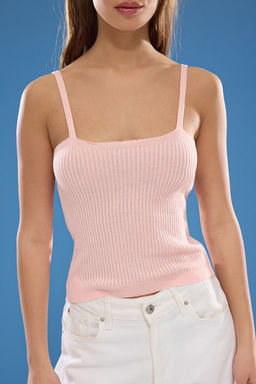 TRENDYOLMILLA Pembe Gullu Etek Ucu F?rf?rl? Triko H?rka TWOSS25HI00002 фото 5