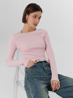 Лонгслив женский розовый