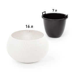 Кашпо "Жемчужина" 7л (белый) М8728