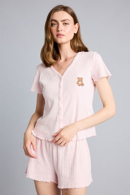 %100 Pamuk Regular Fit 2li Pijama Tak_m_ - Defacto фото 3