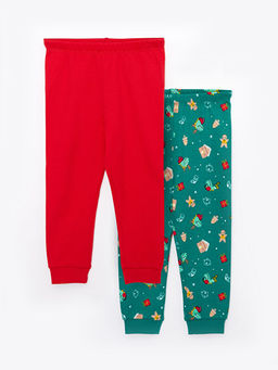 Beli Lastikli Y?lba?? Temal? Erkek Bebek Pijama Alt 2li