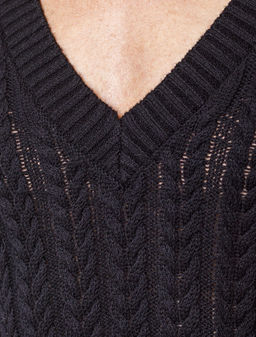 Джемпер фактурной вязки из хлопка с кашемиром - Vilatte фото 2