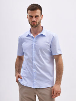 Рубашка мужская короткий рукав GREG G143-TD-LT4624 (голубой)