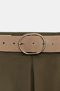 FALDA PANTAL?N CINTUR?N / Khaki - Zara фото 9