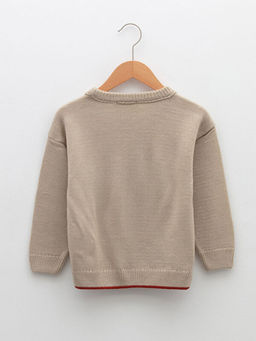 Bisiklet Yaka Uzun Kollu Desenli Erkek Bebek Triko Kazak - Waikiki фото 2