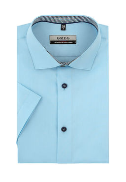 Сорочка мужская короткий рукав GREG 210/109/BL SKY/ZN/1p_GB  фото 2