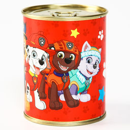Цена за 2 шт. Копилка металлическая, 9.5 см × 7.5 см × 7.5 см «Спасатели», Щенячий патруль