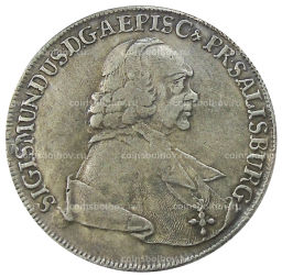1 талер 1761 года Германские государства  Зальцбург  Копия