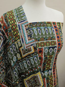 Штапель Индира цв.болотно-зеленый, ш.1.45м, вискоза-100%, 90гр/м.кв - Купава фото 2