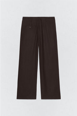 PLEATED FLANNEL SUIT TROUSERS SOSHIOTSUKI X ZARA фото 5