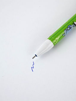 Цена за 10 шт. Ручка пластик пиши-стирай с колпачком "Коты", синяя паста, гелевая 0,5 мм