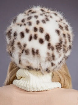 Шапка Берет экомех рысь