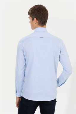 Рубашка мужская голубая Uzunkol Basic - U.s. polo assn фото 10