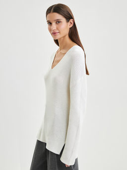 Джемпер с вырезом / Zarina  фото 4