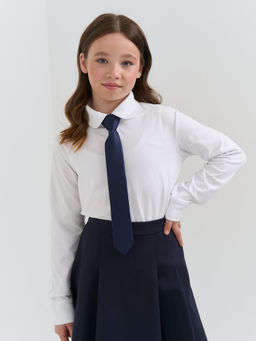 Галстук с фиксатором Синий - Bungly фото 12