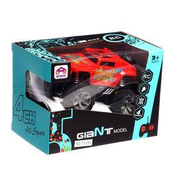 Машинка на пульте управления «Джип. Кросс», работает от аккумулятора, цвет красный