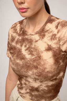 Арт.3203/1 Футболка женская 42-48 (4 шт) Цвет:бежевый,коричневый - Калинка фото 9