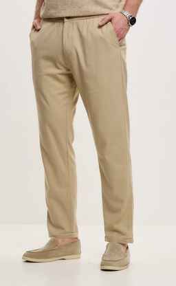 Брюки лен F211-0871 beige