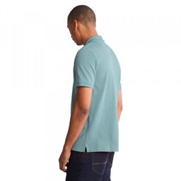 Мужские поло с коротким рукавом Timberland Polo Millers River Pique Regular голубая  фото 4