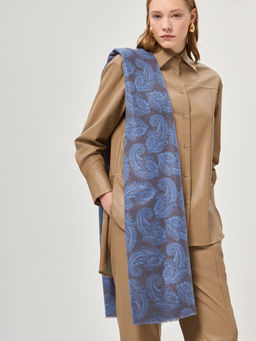 Палантин жен. виск+шерсть 65х190 LG33-618-12